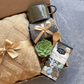 Encouragement Gift For Women | Hygge Gift Box with Blanket, Socks & Succulent | Get Well Care Package For Her Comfort