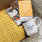Sending Sunshine Gift Basket  | Cozy Get Well Soon Gift with Blanket & Tea