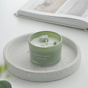 Scented Candle with Real Crystals (Honey Citrus Scent)