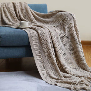 Boho Taupe blanket