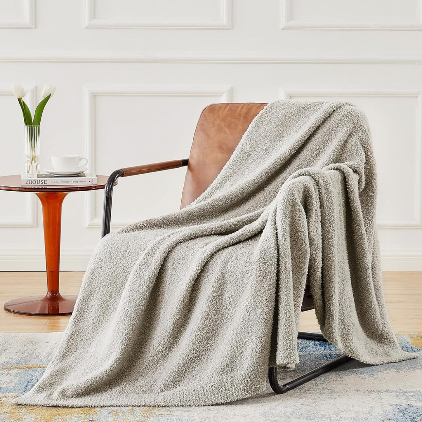 Fuzzy Grey blanket add-on – Happy Hygge Gifts