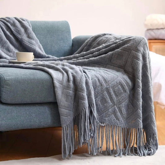 Rhombus Dusty Blue blanket add-on