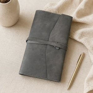 Leatherette bound journal - Gray (5x7")