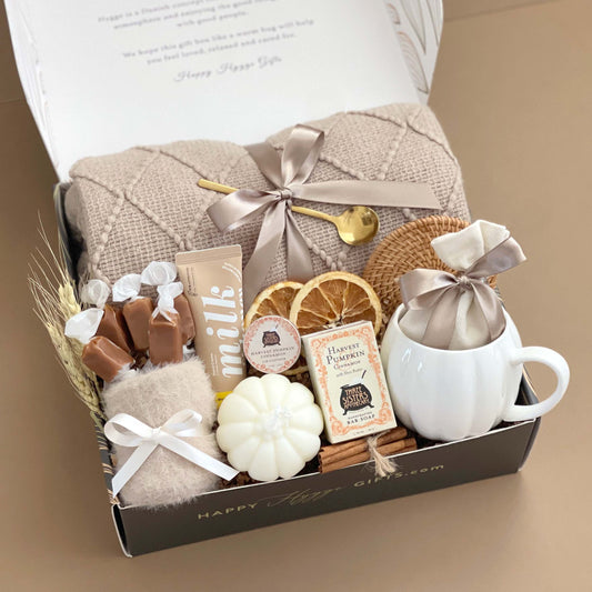 Ultimate Fall Care Package with Soft Blanket, Mug, Candle & Self Care Spa Items