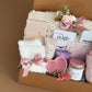 Luxurious Pink Self-Care Gift Box with Mug, Skincare Items and Cozy Accessories | Premium Spa Day Pampering Package