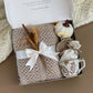 Hello Pumpkin Fall Hygge Gift Set with Blanket, Ceramic Pumpkin, and Mug