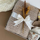 Hello Pumpkin Fall Hygge Gift Set with Blanket, Ceramic Pumpkin, and Mug