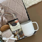 Cozy Nordic Gift Set: Ceramic Mug, Throw Blanket, Premium Fuzzy Socks, Herbal Tea, Live Succulent & More