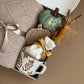 Hello Pumpkin Fall Hygge Gift Set with Blanket, Ceramic Pumpkin, and Mug