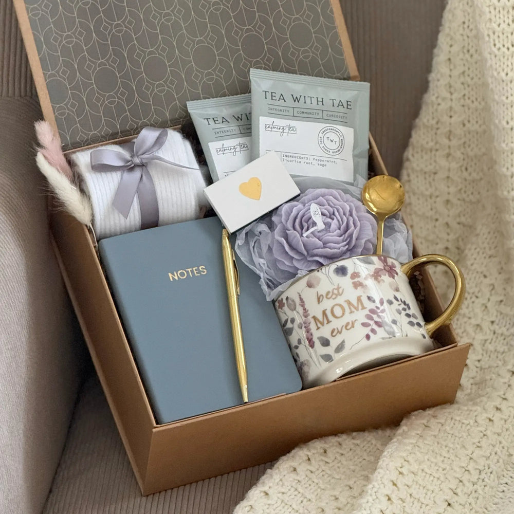 Still Moments | Relaxation Gift Box for Mom – Tea, Journal & Lavender ...