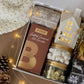 Cozy Christmas Gift Basket for Two: Nordic Socks, Hot Chocolate, Marshmallows, Champagne Chocolates & Ceramic Candle Holder