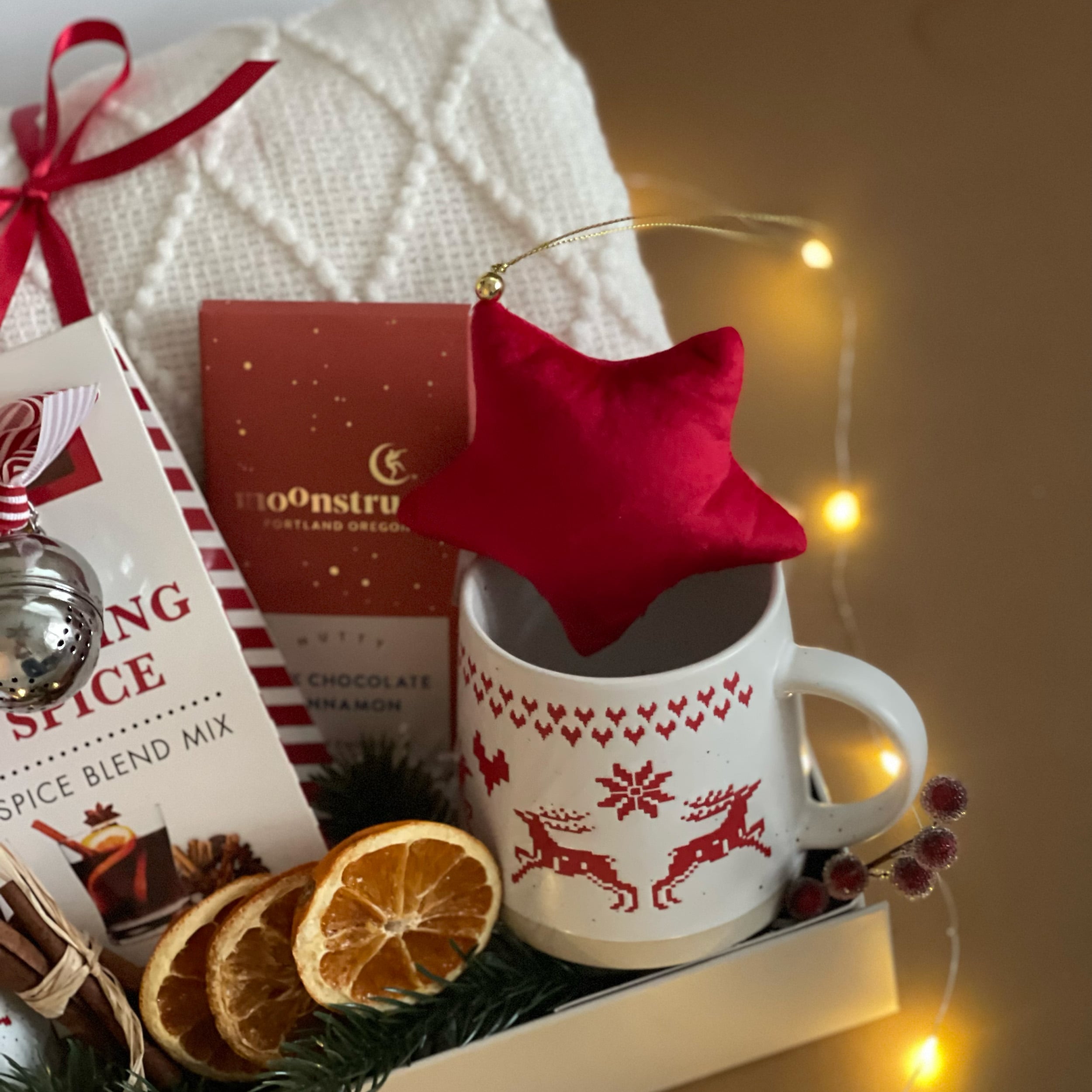 Couple's Holiday Gift Set with Blanket & Premium Festive Treats