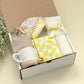 Summer Delight Gift Box | Gift with Vanilla Candle, Ceramic Mug, Gold Spoon, Lemon Chocolate, and Herbal Tea