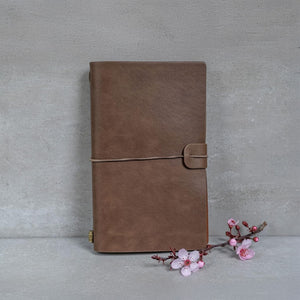 Refillable brown journal