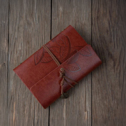 Red-brown embossed journal add-on