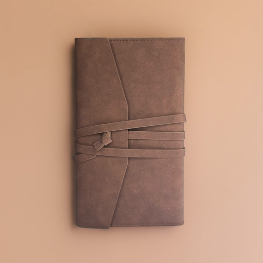 Leatherette bound journal add-on - Brown