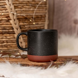 Black ceramic mug