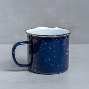 Enamel navy mug