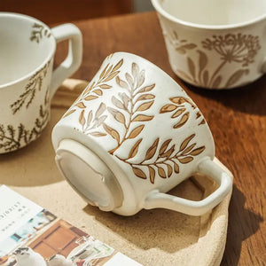Leaves ceramic mug