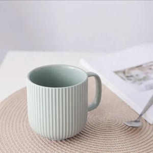 Sage ribbed ceramic mug