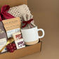 Artisanal Tea and Chocolate Gift Box | Cozy Self Care Package with Moonstruck Chocolate, Tea with Tae, and Ceramic Mug