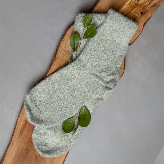 Premium fuzzy socks add-on - Green