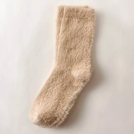 Premium fuzzy socks add-on - Khaki