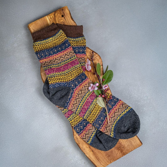Nordic socks add-on - Brown
