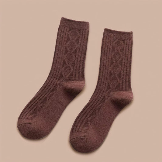 Ribbed socks add-on - Brown