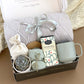 Snug & Warm Gift Set: Ceramic Mug, Throw Blanket, Premium Fuzzy Socks, Herbal Tea, Live Succulent & More