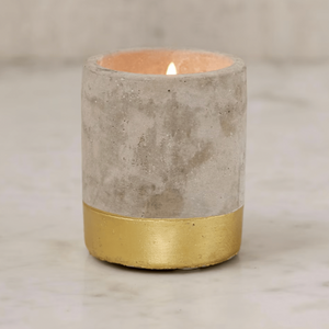 Cement candle with wooden stick - Milk & Cookies