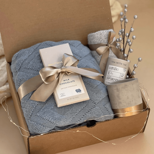 Soothing Sympathy Gift Basket with Blanket, Candle & Socks | Bereavement Gift Package |Thinking of You | Condolence Gift