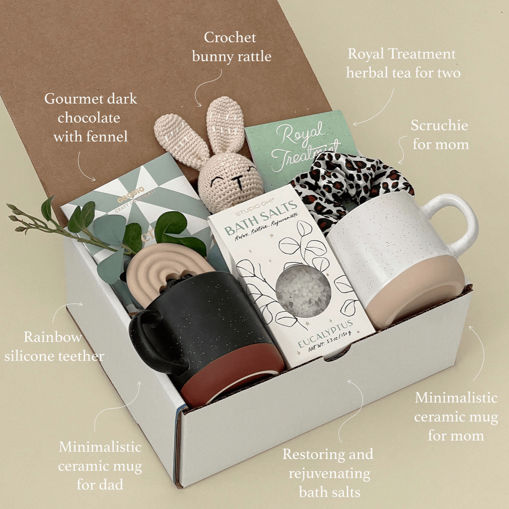 New Parents Gift Box for New Mom, New Dad & Baby New Baby Care