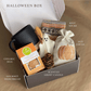 Halloween Treats Gift Box | Hot Chocolate, Ceramic Mug, Ghost-Shaped Vanilla Candle & Burnt Sugar Shortbread