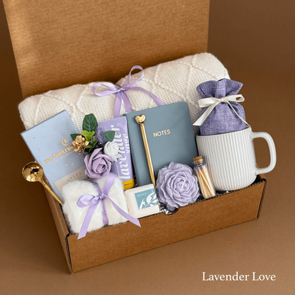 Premium Valentine's Day Gift Box for Her | Luxurious Care Package | Sending Hugs Gift Basket