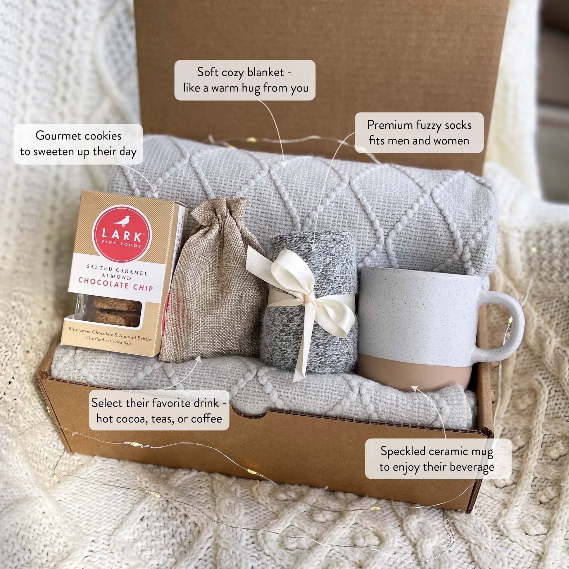 Sending Love and Hugs Care Package  Comforting Gift with Blanket – Happy  Hygge Gifts