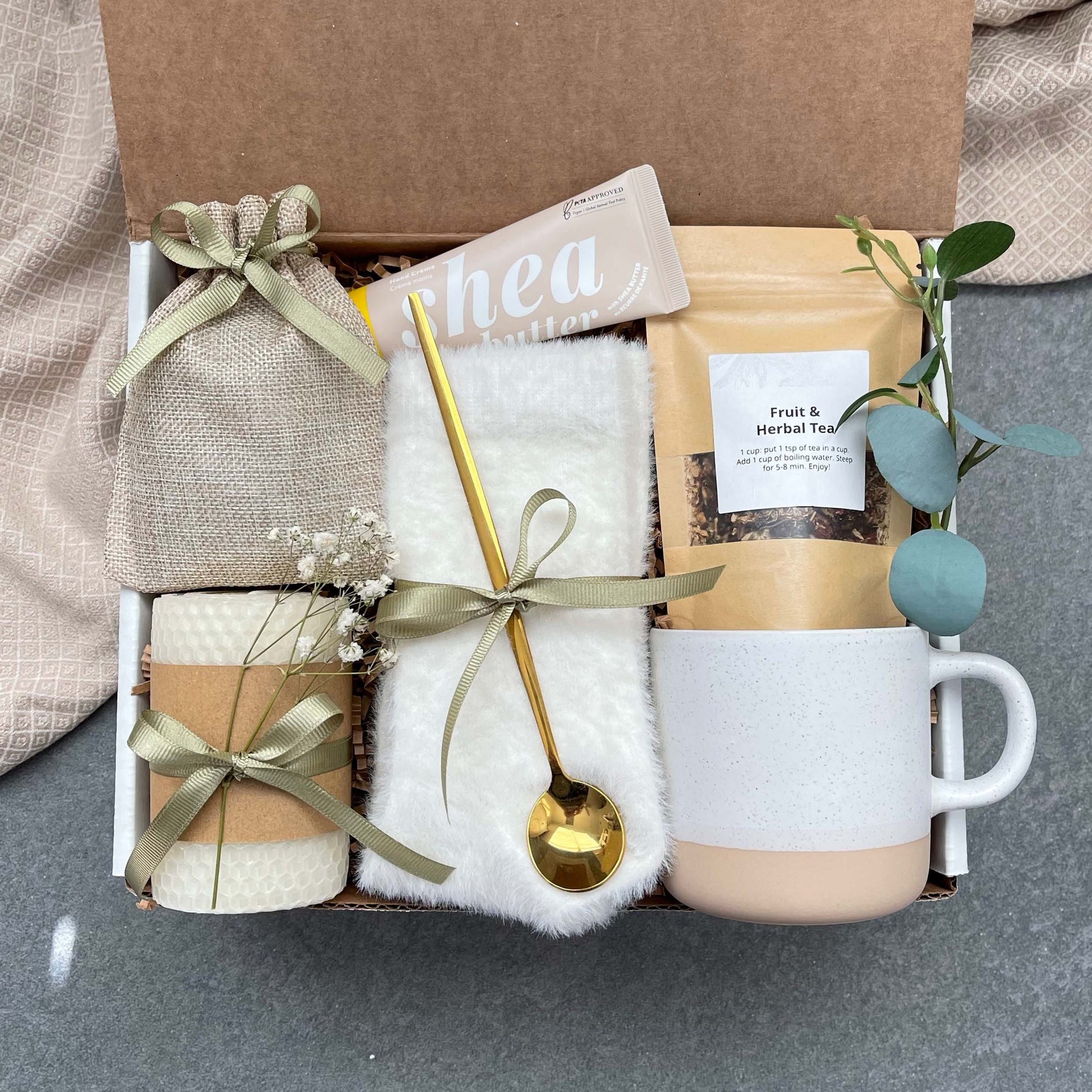 Cozy Summer Gift Basket, Unique Care Package for Her