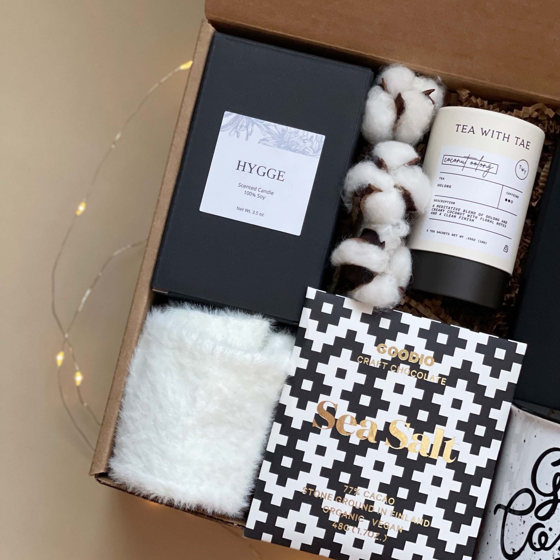 Boho Holiday Gift Basket, Hygge Warm Gift Box, Winter Gift