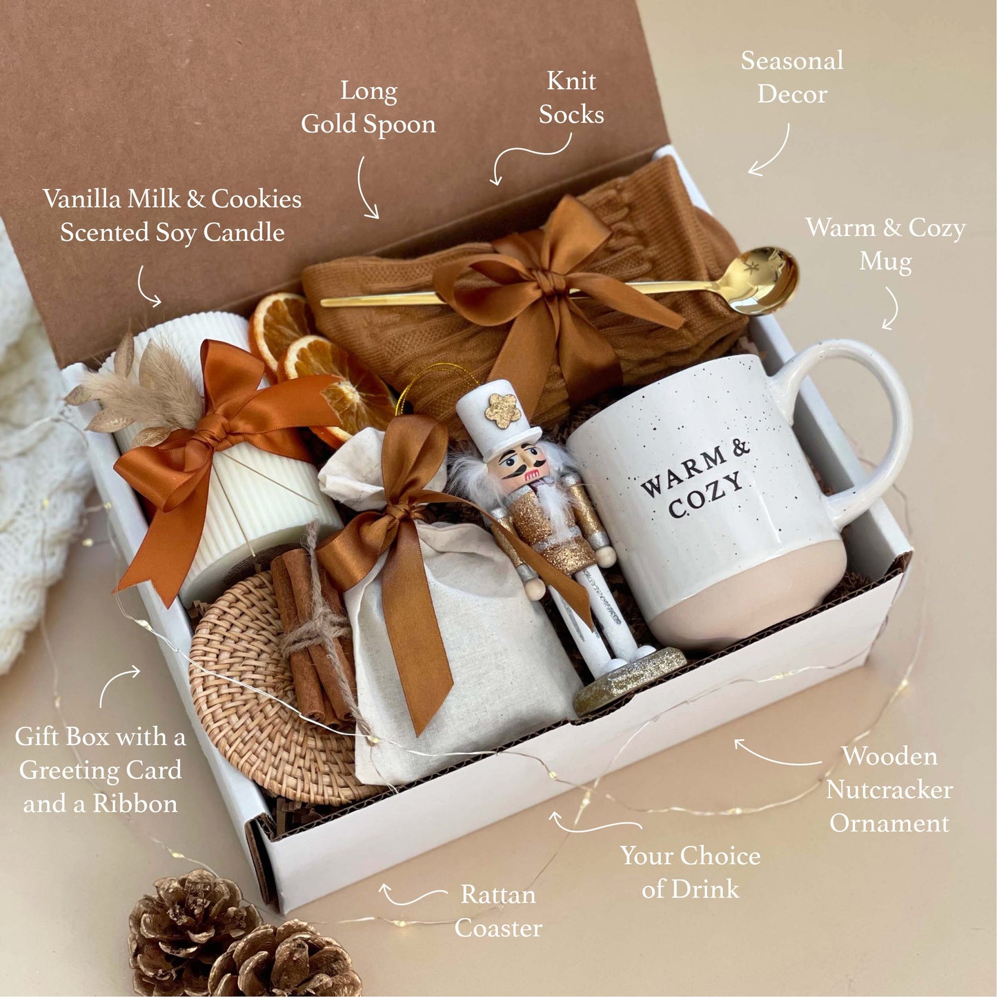 Warm Cozy Care Package for Friend Merry Christmas Gift Basket