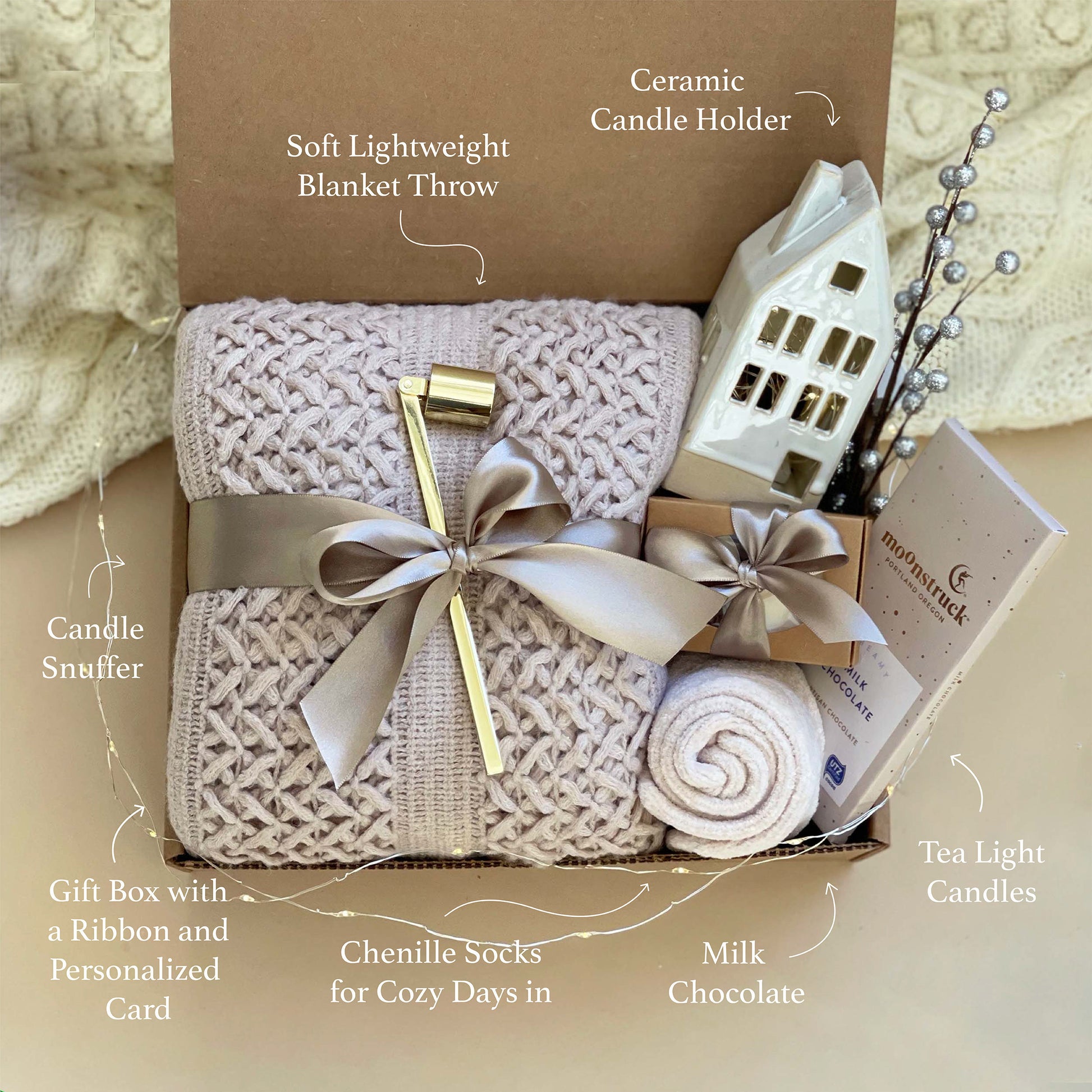 Holiday Gift Box, Christmas Gift Basket, Hygge Gift, Sending a Hug